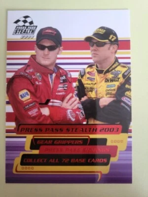 2003 Press Pass Stealth Red Dale Earnhardt Jr./Matt Kenseth Checklist #P72  - Image 1 of 2
