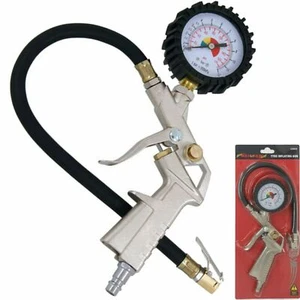 Garage Air Line Tyre Pump Inflator Pressure Gauge For Compressor Gun - Picture 1 of 3