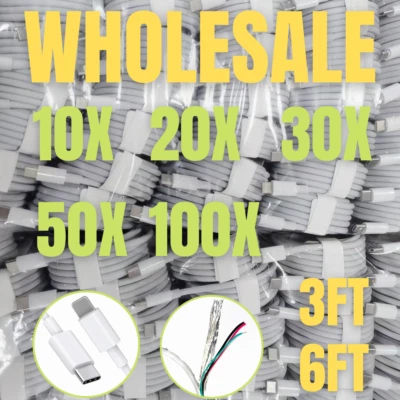 Venta al por mayor Cable USB-C a iPhone PD Cargador Rápido Lote Para iPhone 12 11 Pro Max XR Foto 1 de 4