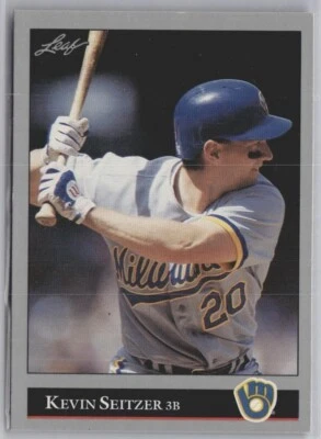 1992 Leaf Milwaukee Brewers Baseball Card #399 Kevin Seitzer - Image 1 of 2