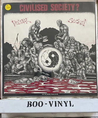 Civilised Society? - Violence Sucks! rare hardcore / trash / punk lp record - Image 1 of 4