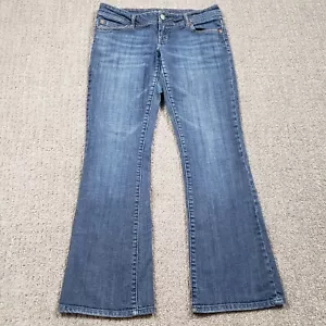 Vintage Y2k American Eagle Low Rise Schlagjeans Größe 10 blau Denim AE Künstler - Bild 1 von 14