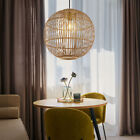 Luxus LED Bambus H&#228;nge Lampe Decken Leuchte Kugel Schlaf Zimmer Filament Pendel