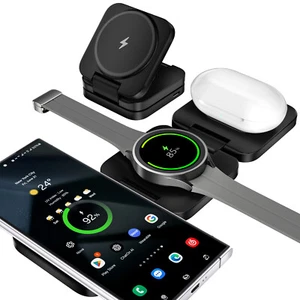 Wireless Charger Charging Station for Samsung 24Ultra Galaxy Watch 7 Ultra Buds - Picture 1 of 12