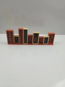Halloween Letters In Boxes Table/Fireplace Mantel Decoration!! - Picture 1 of 5