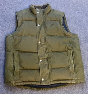 Timberland Green Gilet Waistcoat Sleeveless Duck Down Feather Padded XXL Puffer - Picture 1 of 13