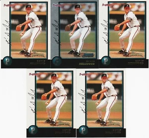 KEVIN MILLWOOD 5 CARD RC LOT 1998 BOWMAN CHROME ROOKIE & PAPER BASE # 91 BRAVES - Picture 1 of 2