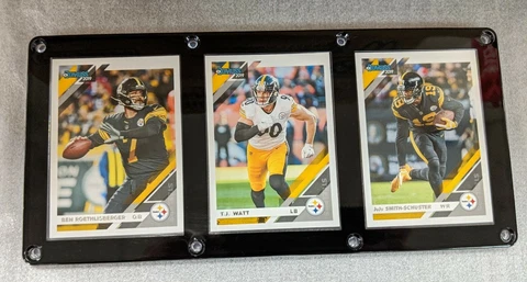 PITTSBURGH STEELERS 3 CARD PLAQUE ROETHLISBERGER WATT SMITH-SCHUSTER Cover