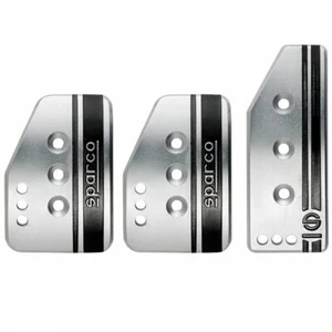 SPARCO Settanta Pedal Set Tall and Highly Durable for Automatic / Manual SILVER - Picture 1 of 2