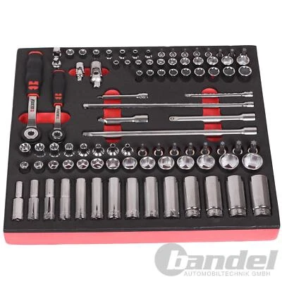 JUEGO DE LLAVES DE VASO WÜRTH ZEBRA 1/4 3/8" COCHE DE TALLER JUEGO COMPLETO 91 piezas