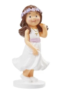 Figur Mädchen Kommunionkind 9cm Tischdeko Kuchen Torte Konfirmation - Bild 1 von 1