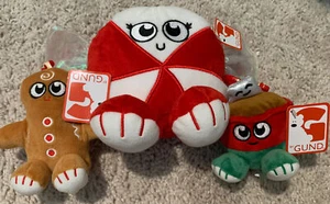 Gund Navidad felpa menta y 2 llaveros de felpa/nuevo con etiquetas - Imagen 1 de 4