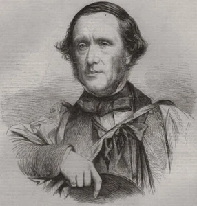 Professor Strendale Bennett. Portraits 1862 altes antikes Vintage Druckbild - Bild 1 von 1