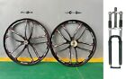 26" 10 Spoke Mag Wheel Set & Fork & 22T Flywheel-Mtb Beach Cruiser Bike Rims Set