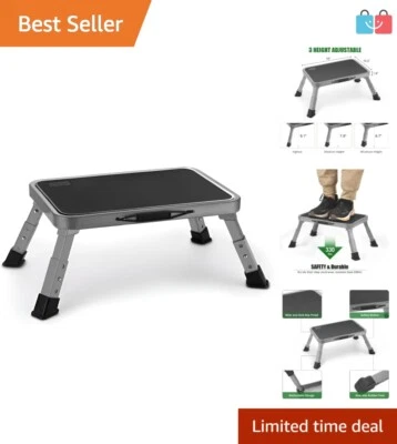 Sturdy 1-Step Ladder Stool with Portable Design & High Weight Capacity 330 lbs - Image 1 of 4