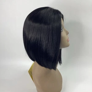 Ryan Short Straight #1B Off Black Premium Synthetic Lace Part Wig - Picture 1 of 10