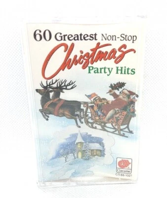60 Greatest Non-Stop Christmas Party Hits Cassette Tape NEW NOS Clarame RARE - Image 1 of 4