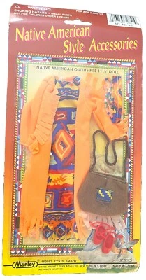 "Traje de moda vintage 1995 Manley estilo nativo americano accesorios para muñeca de 12""" Foto 1 de 4