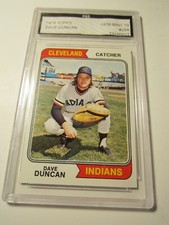 1974 DAVE DUNCAN BASEBALL CARD 284 FGS GRADED 10 BBA-13