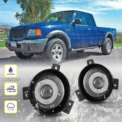 Pairs For 2001 2002 2003 Ford Ranger Fog Lights Halo Projector Lamps W/Bulbs - Image 1 of 4