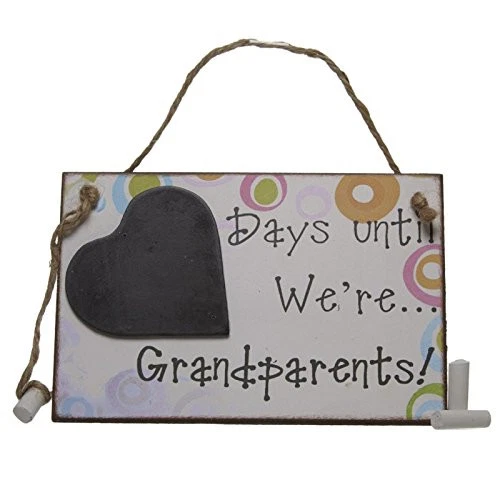 Grandparents Countdown Days Until New Baby Grandchild Chalkboard - Image 1 of 1