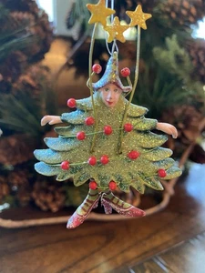 Krinkles Patience Brewster Tree Lady With Stars Mini Ornament Dept 56 **Flawed - Picture 1 of 3