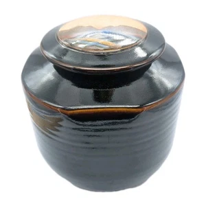 Rob Wiedmaier Tarro Bote con Tapa Paisaje Abstracto Acabado Semi Brillante-Grande - Imagen 1 de 11