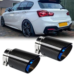 2.5" to 3.5" Muffler Exhaust Tips Carbon Fiber For 1 Series F20 F21 M135i M140i - Picture 1 of 18