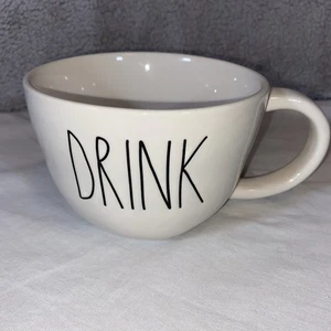 Rae Dunn DRINK Becher Artisan Collection by Magenta LL große Kaffee Tee Tasse 6" - Bild 1 von 6