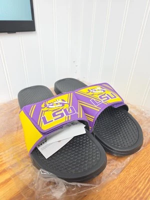 LSU Tigers FOCO NCAA Sandalias Deslizantes Para Hombre Grandes (11/12) NUEVAS  Foto 1 de 4