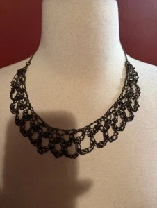 Collar babero con cuentas de encaje brillante - Imagen 1 de 2