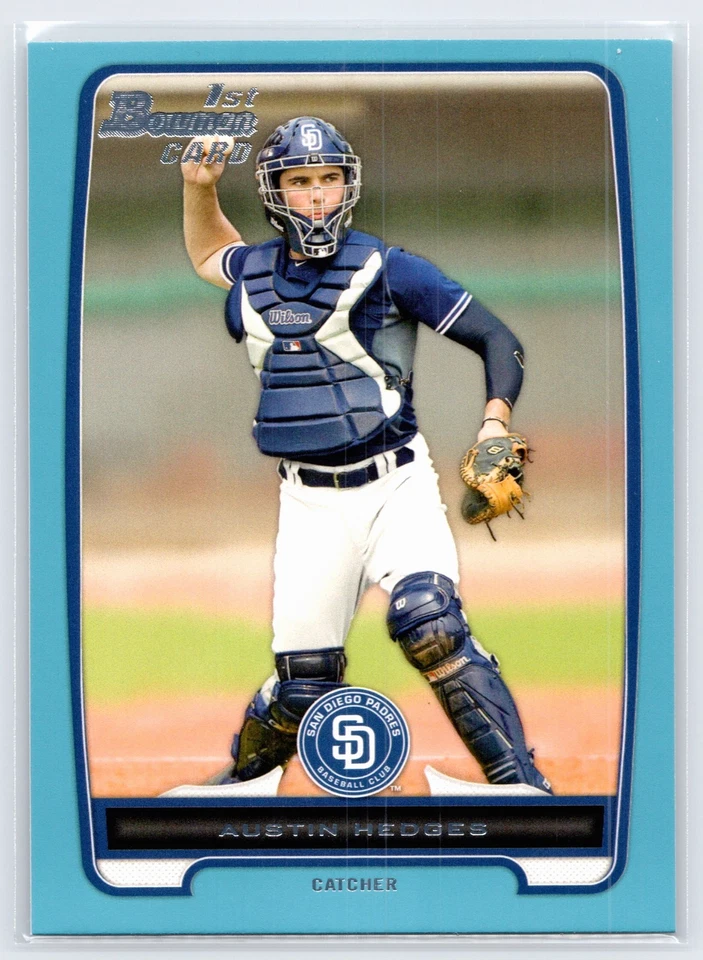 2012 Bowman Prospects Blue  Austin Hedges BP89 #'d/500 - Image 1 of 3