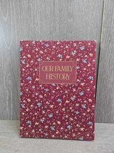Genealogie "UNSERE FAMILIENGESCHICHTE" VINTAGE Andenken Hardcover rotes Album Buch NEU - Bild 1 von 6