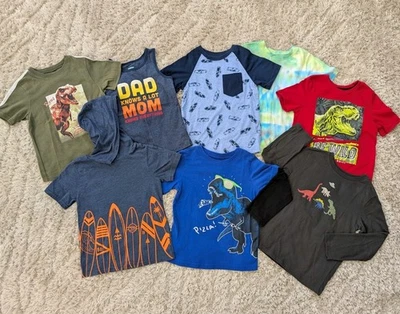 8 Garanimals Shirt Lot Boys Size 5 Short Sleeve T-Shirt Tee Multicolor Crew Neck - Image 1 of 4