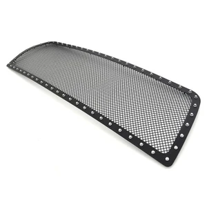 Fits 2010-2012 Dodge Ram 2500/ 3500 Stainless Black Rivet Mesh Grille - Picture 1 of 3