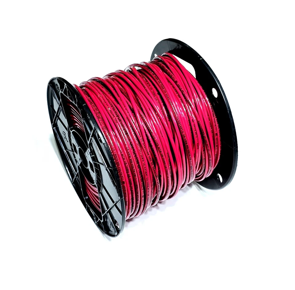 SOUTHWIRE 22966601, Machine Tool Wire, THHN, 12AWG, 600V, 20A, Red, 300FT, USA - Image 1 of 1