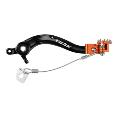 Pedal de freno de aluminio Tusk punta naranja para Husqvarna FC 250 2016-2022 Foto 1 de 2