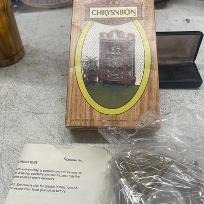 Dollhouse Miniature Chrysnbon Chine Cabinet and Jardier Stand Kit CB2106 - Image 1 of 4