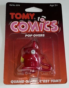 VINTAGE 1983 TOMY COMICS CRAZY POP OVERS WIND UP MOUSE + CHEESE NEW ON CARD - Picture 1 of 7