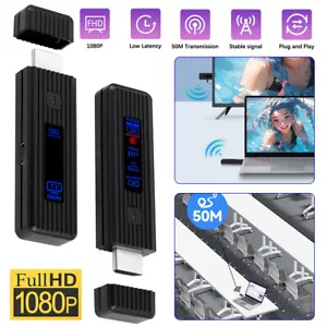 Wireless HDMI Video Transmitter and Receiver PC TV Stick Screen Share Extender - Picture 1 of 14
