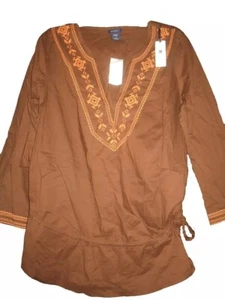 Brand New! Womens Gap Maternity Brown Tunic Shirt Top Blouse Size Small S - Picture 1 of 1