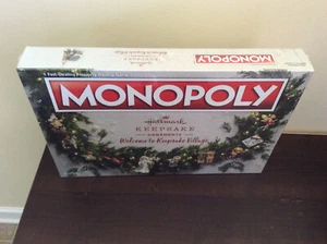 New Monopoly Hallmark Keepsake Ornament "Welcome to Keepsake Village" Board Game - Picture 1 of 4