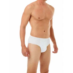 NIP 2 PK 10 Pair Underworks Men White Disposable Cotton Underwear M 34-36 - Picture 1 of 5
