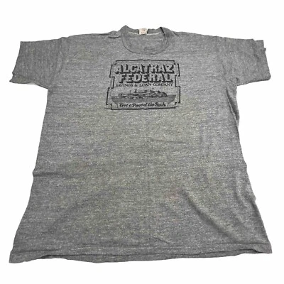 Vintage 1980 Alcatraz Federal Saving & Loan Get A Piece Of The Rock Tshirt XL - Image 1 of 4