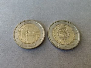 2x 2 euro Hiszpania 2018 Compostela+Felipe VI UNZ UNC - Zdjęcie 1 z 1