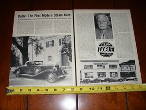 AUTO A VAPORE DOPPIA - ARTICOLO ORIGINALE 1962 - Foto 1 di 2