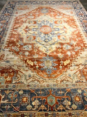 8'10" x 11'8" Hand-Knotted 100% Wool Carpet - Herize Design Area Rug - Image 1 of 4