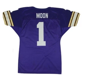 VTG 90's Men's Team NFL Wilson Minnesota Vikings #1 Warren Moon Purple Jersey M - Picture 1 of 11