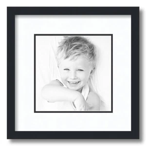 ArtToFrames Matted 13x13 Black Picture Frame with 2" Double Mat, 9x9 Opening - Picture 1 of 497
