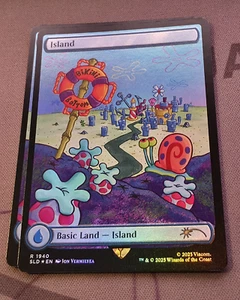1x Island, Full Art Foil - 1940, Spongebob Squarepants Secret Lair Drop, MTG NM - Picture 1 of 1